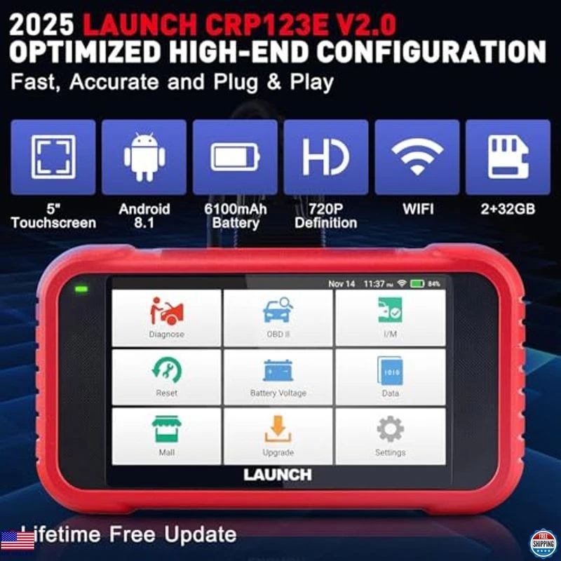 Escáner OBD2 2025 CRP123E V2.0 Elite, motor, ABS, SRS, 7 reinicios, prueba de batería Foto 2 de 4