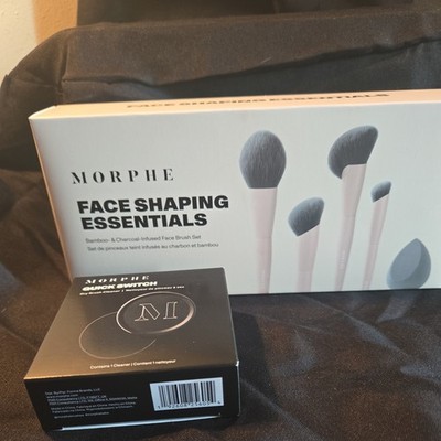 Morphe Face Shaping Essentials Brush Set and Quick Switch Brush Cleaner NIB