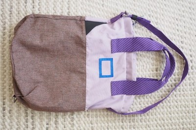 Acne Studios Bla Konst Woods Purple/Gray Bucket Bag Zip Top