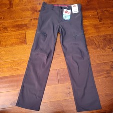 Boy's Wrangler All Terrain Cargo Straight Fit Pants Sze 12 Regular Grey NWT