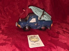 Heather Goldminc Blue Sky Clayworks Gone Fishing Pickup Truck Bears Boat Fish