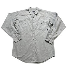 Patagonia Gray Long Sleeve Button Up Shirt Men  s Medium Made in Hong Kong Casual