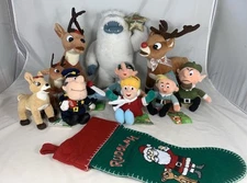 CVS Lot of 10 Rudolph Red Nosed Reindeer, Island of Misfit Toys Stuffins Plush