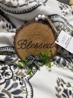 Buffalo Plaid Home Decor Wood Cut Look Hanging With Greenery — photo 1