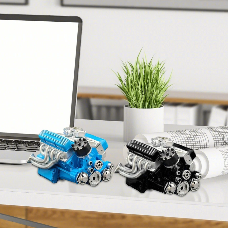 V8 Engine Motorized Model Full Assembly Model Kit Internal Combustion DIY Hobby - Image 2 of 4