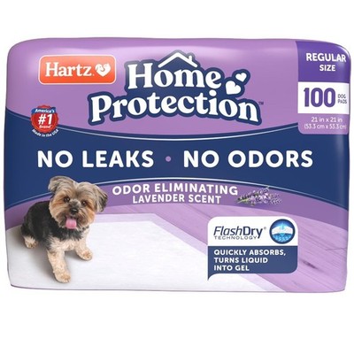 Odor Eliminating Dog Pee Pads Regular Size 21x21 Inch 100 Count Lavender Scented