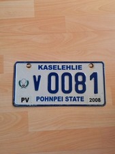 Autokennzeichen Nummernschild  Kaselehlie Pohnapei State 