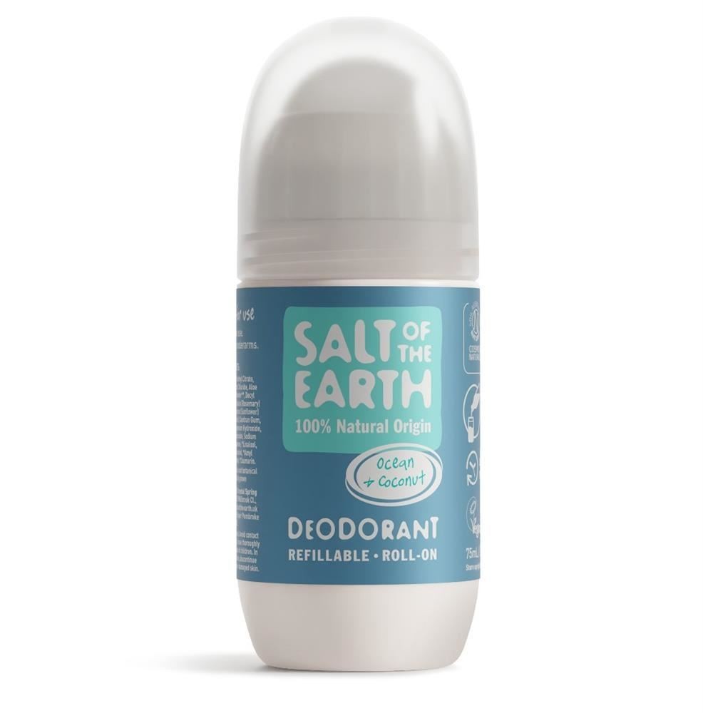 Salt Of the Earth Ocean & Coconut Refillable Roll-On Deodorant 75ml - 2 Pack