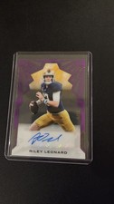 2025 Leaf Trinity Football RILEY LEONARD AUTO CLEAR 9/10 Notre Dame