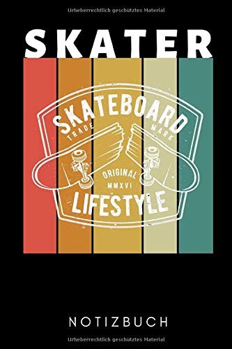Titel: Skater Skateboard Notizbuch A5 Kariert Geschenk FüR-image
