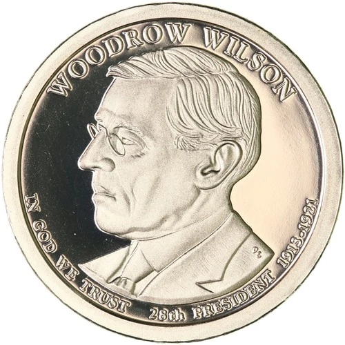 2013-S Presidential Dollar Woodrow Wilson Proof — photo from the most recent tracked eBay sale