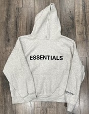 Essentials Fear Of God FOG Gray Pullover Hoodie Sweatshirt Large