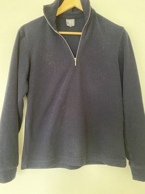 THINK PINK Fleece-Pullover Troyer Reißverschluss dunkelblau Gr. S / M