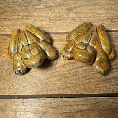 Vintage Naughty Frogs Ceramic Anatomically Correct Male And Female Figurines