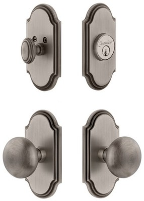 Grandeur ARCFAV_SP_ESET_238 Arc Solid Brass Single Cylinder Keyed - Grey