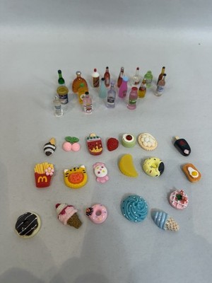 50 pcs Random Mix Dollhouse Miniature Food Drinks Pastries, Desert Chips Snacks 