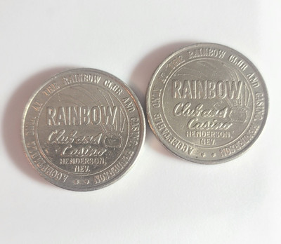 Rainbow Club And Casino 1979 Tokens (Henderson, Nevada)