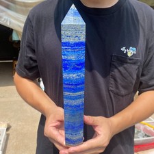3.2lb Natural Lapis lazuli quartz crystal obelisk point wand aura healing
