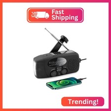Emergency Hand Crank Weather Radio, AM/FM NOAA Portable Solar Radio with 2000mAh