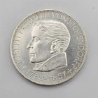 Coin FRG 5 Mark-Joseph Freiherr von Eichendorff 1788-1857-Silver-1957