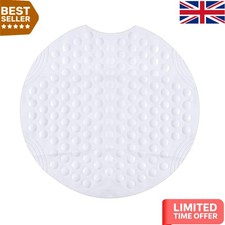 Elegant 55 cm Round Shower Mat - Non-Toxic, Slip Resistant, Bubbles White
