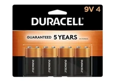 DURACELL 9 VOLT BATTERIES 4 PACK EXP. 2029 BRAND NEW Package FREE SHIPPING