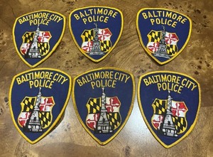 Lot Of 6 Vintage Maryland Police Patches Authentic Original