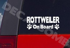 Rottweiler On Board paw print decal / sticker dog puppy