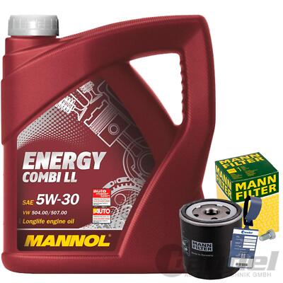 MANN ÖLFILTER W712/95+MANNOL 5W30 ÖL für AUDI A1 A3 MII SKODA FABIA 3 VW GOLF 7