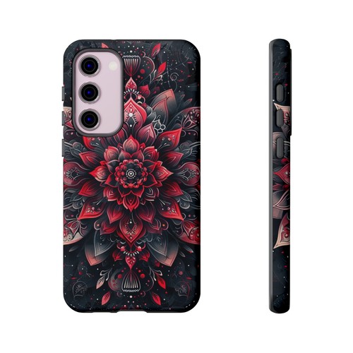 Red Mandala Lotus Phone Case for iPhone, Samsung Galaxy, Pixel - 第 183/240 張圖片