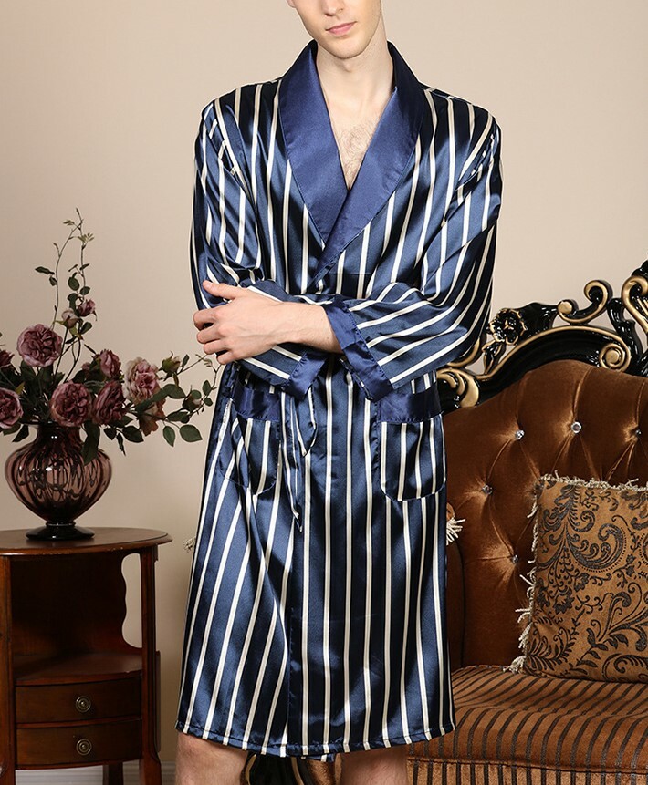 Mens Silk Satin Pajamas - PJ Set Top and Bottom