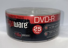 NEW Gigaware DVD-R 120Min VIDEO 4.7GB DATA 16X Speed Blank Discs 25 Pack