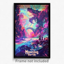 Thai Movie Poster - Monstrous River (Thailand Psychedelic Art Retro Film Print)