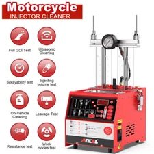 ANCEL Fuel Injector Ultrasonic Cleaning Machine Motorcycle Nozzle Cleaner Tester
