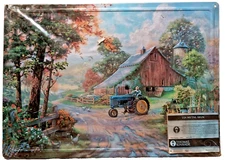 Thomas Kinkade Scenic Art Print Tin Metal Sign #55022 Summer Heritage