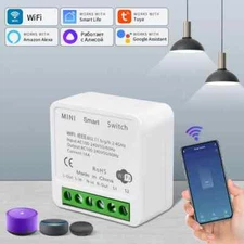Mini Smart WiFi Switch Home Automation Breaker Voice Control Home 2 Way Control