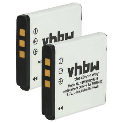 2x Akku 650mAh für Fujifilm FinePix F80 EXR F70EXR F72 F72EXR F80 Real 3D W3 X10