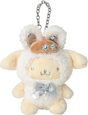 Sanrio PompomPurin purina nieve conejo mascota soporte NUEVO peluche