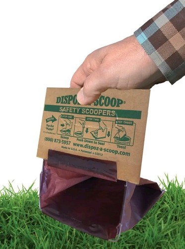 25 Count Dispoz-A-Scoop No-Touch Safety Scoopers Dog Poop Clean Up FREE SHIPPING