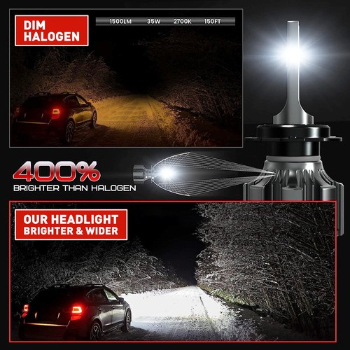 2X H7 LED Headlight Bulb Kit Globes Lamp 780W For Peugeot 306 ST Sedan 1994-2001 - Picture 3 of 7
