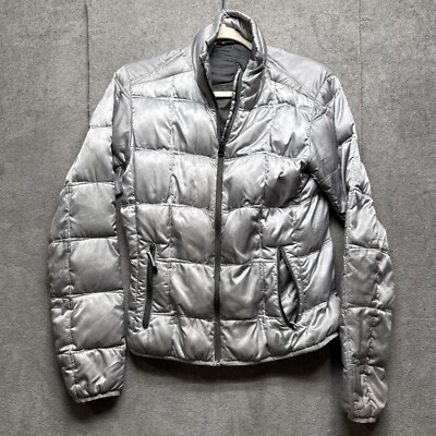 Eddie Bauer Stormdown 800 Puffer Jacket XS Silver Gray First
