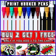 Paint Marker Pens Waterproof Permanent Pen For Car Tyre Metal ⭐BUY 2 GET 1 FREE⭐