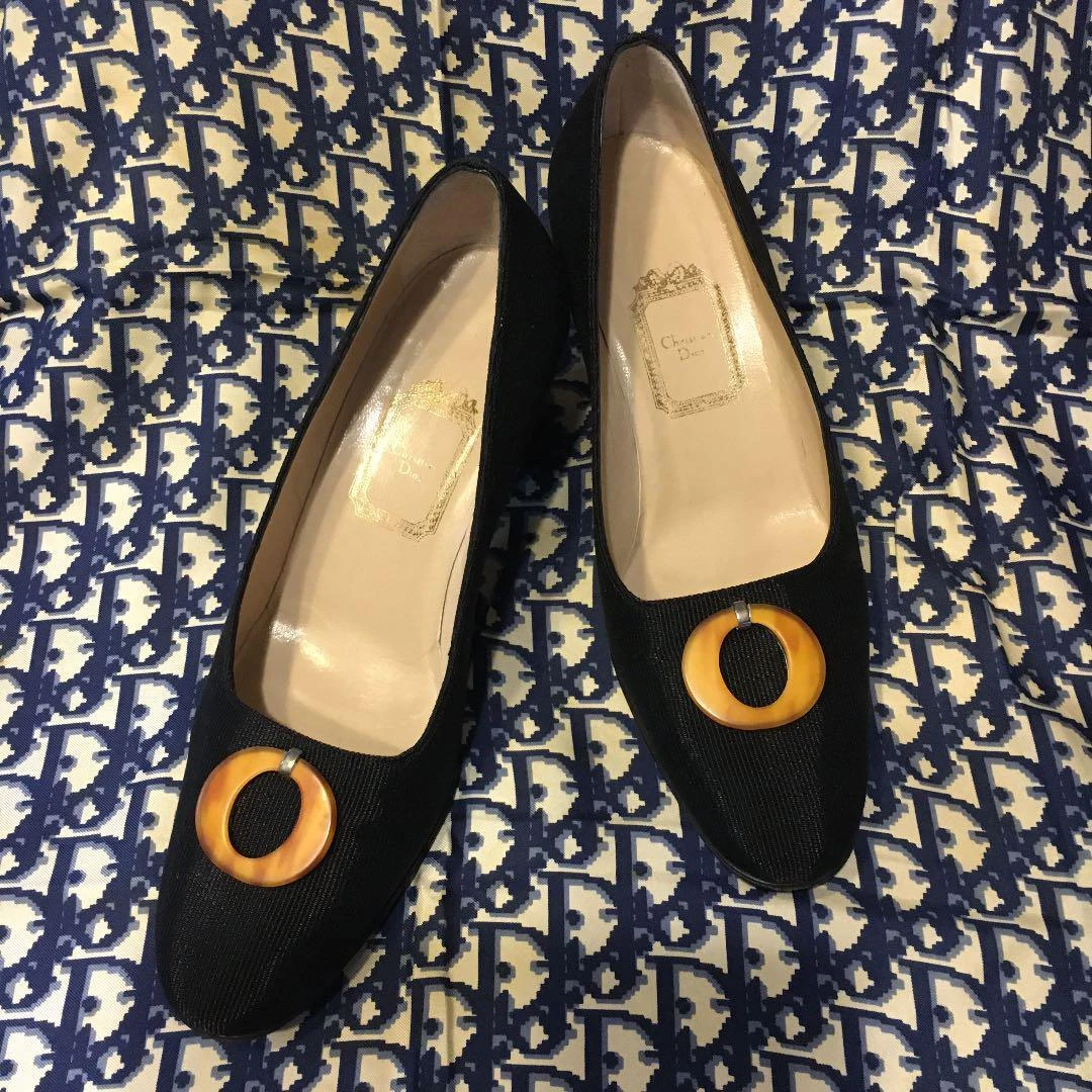 Escarpins Christian Dior talon noir EU38/US8 authentiques du Japon