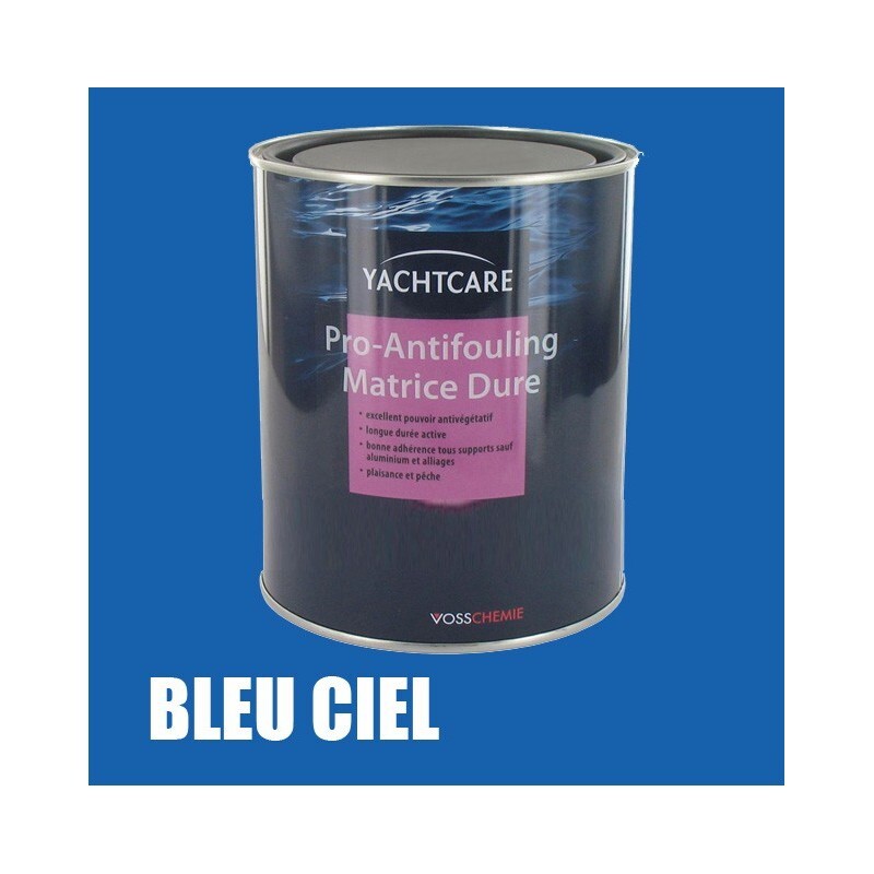 Antifouling matrice dure YACHTCARE PRO bleu ciel en pot de 2,5 l pour bateaux