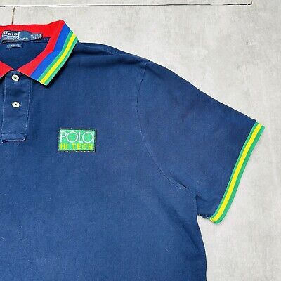 vintage polo ralph lauren hi tech polo shirt mens 2xl blue vintage polo ralph lauren hi tech polo shirt mens 2xl blue