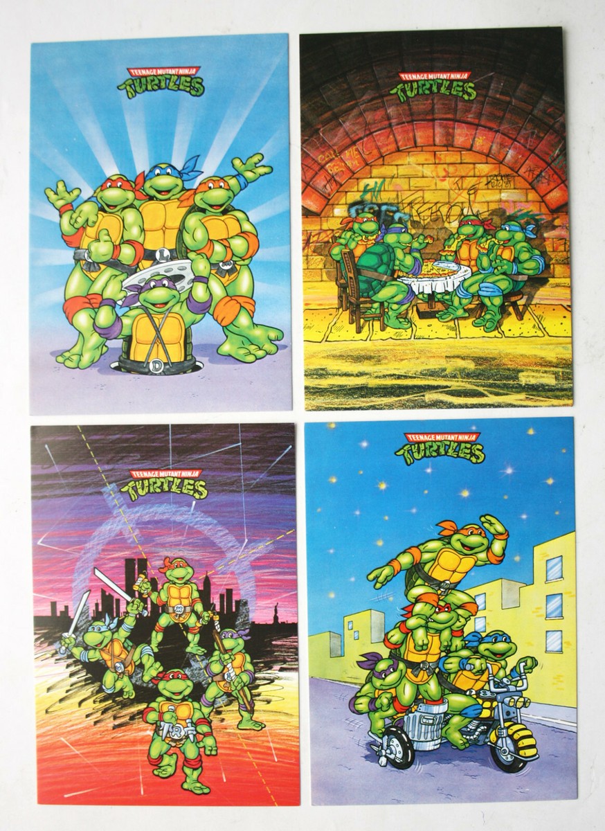 4X RARE VINTAGE AUTHENTIC 1990 TEENAGE MUTANT NINJA TURTLES