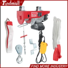 Findmall Electric Hoist 440 lbs Crane Winch with 14FT Wired Remote Control 110V