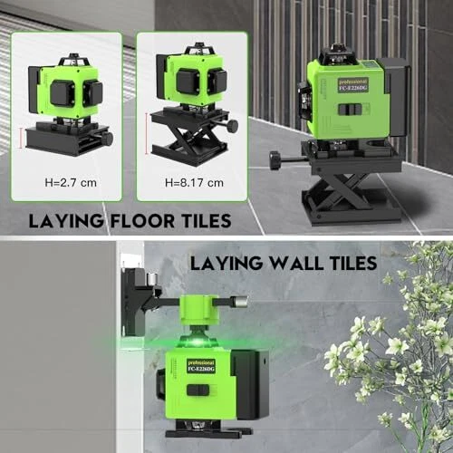 Laser Level with tripod 16 Lines Self Leveling, 4x360° 4D Green Light Green