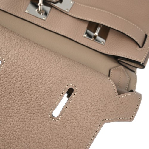 Hermes Tourterelle Taurillon Clemence Jypsiere 34 Shoulder Bag 31 N□N XX91198 - Picture 8 of 10