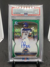 2023 Bowman Alex Ramirez Chrome Prospect Auto Green Shimmer Refractor PSA 10 /99